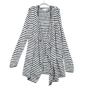 Workshop Republic Clothing Navy Striped Long Sleeve‎ Open-Front Cardigan Large